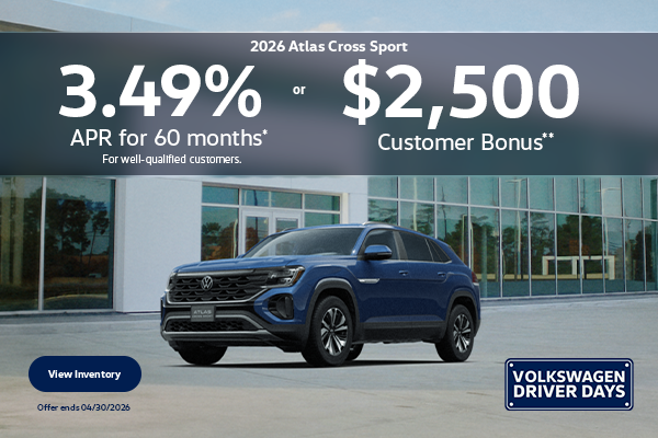 2026 Atlas Cross Sport APR or Bonus