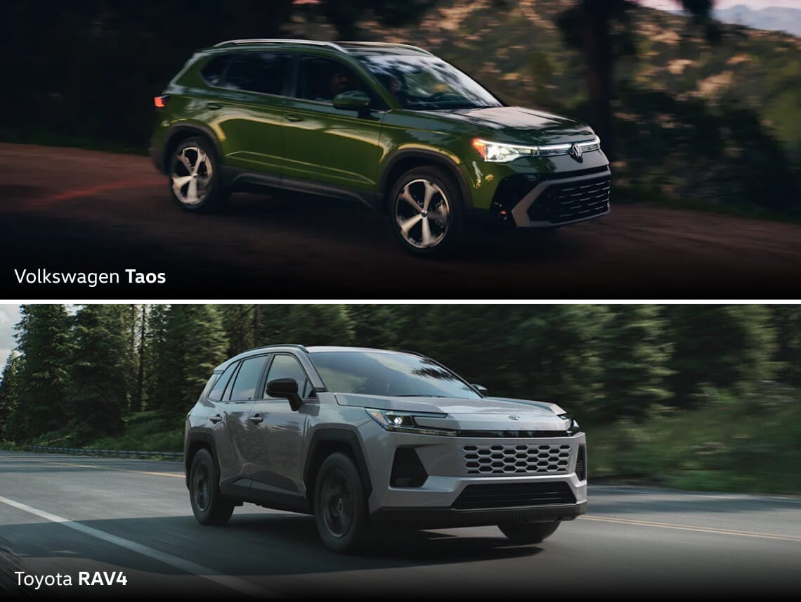 Volkswagen Taos vs. Toyota RAV4 Specs & Engine Performance